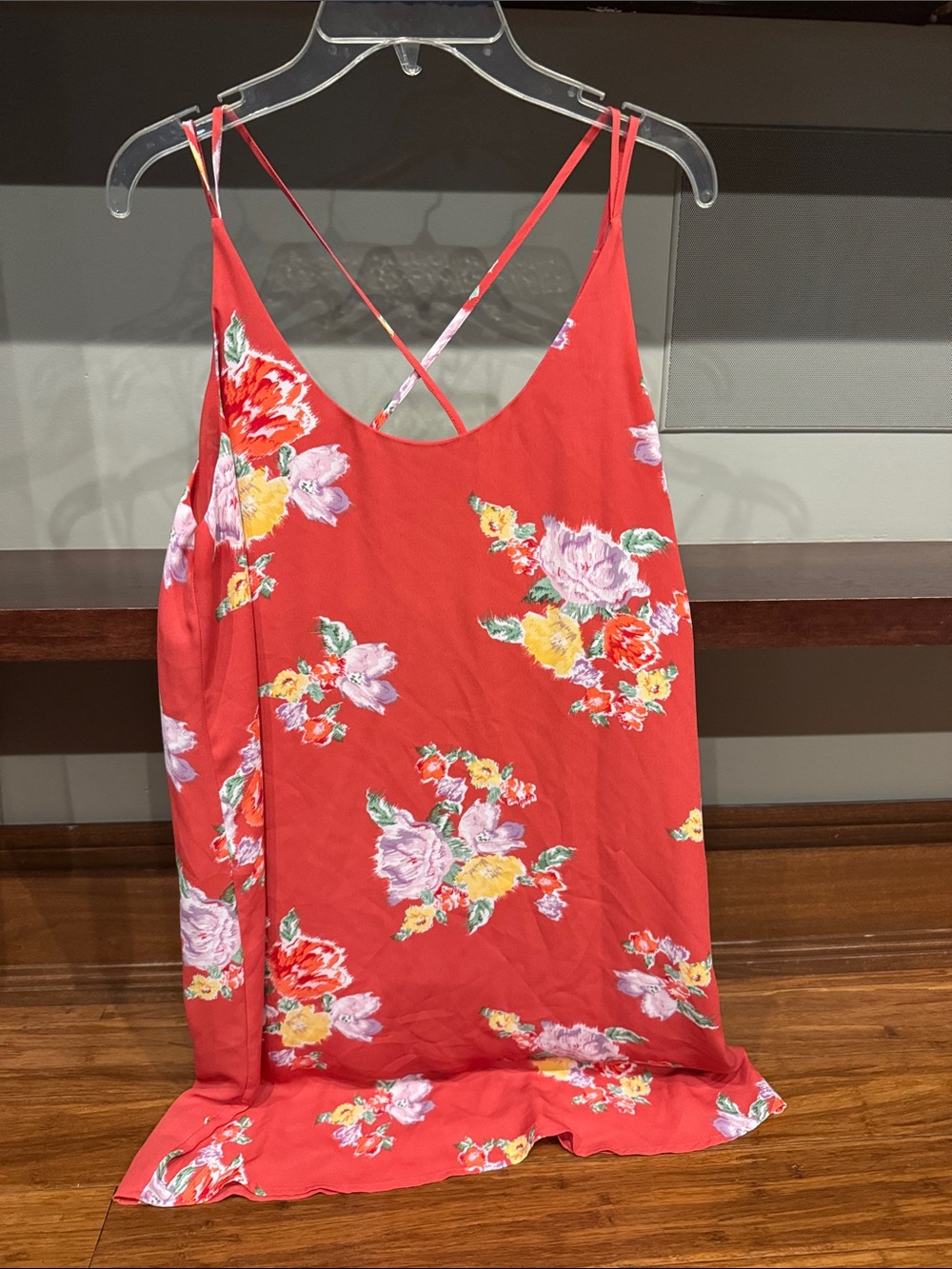 Carolina Belle orange Floral Crossback Cami